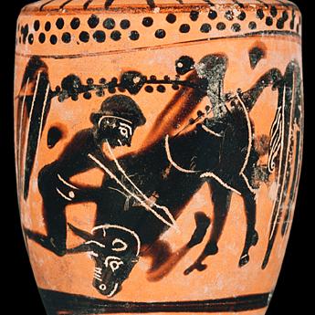 Hercuke maitrisant le taureau de crete